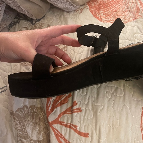 ASOS Shoes - Worn once suede platform sandals size 10.